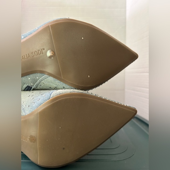 Thalia Sodi Elegant Gradient Denim Rhinestone Women's Boots Size 9 NWOT - Picture 13 of 16